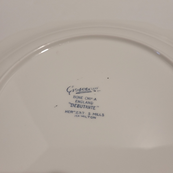 Grosvenor Bone China Debutante Pattern Made in England Herbert S Mills Hamilton - Picture 9 of 11